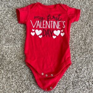 Baby Starters My First Valentine’s Day red onesie 9 mos